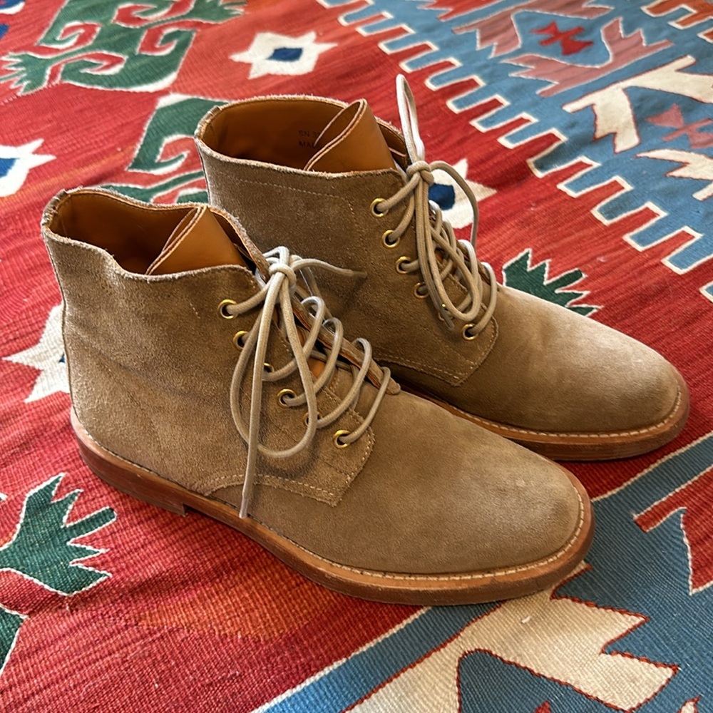 Saint Laurent Suede Lace Boots - Picture 2 of 10